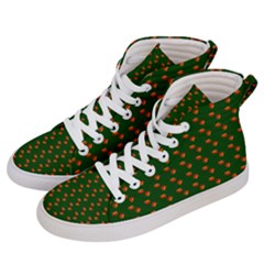 Kawaii Pumpkin Patt Green Women s Hi-top Skate Sneakers by violetheavensky