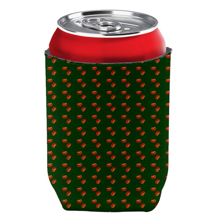 Kawaii Pumpkin Patt Green Can Holder