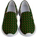 Kawaii Pumpkin Patt Green Kids Lightweight Slip Ons View1