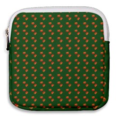 Kawaii Pumpkin Patt Green Mini Square Pouch by violetheavensky