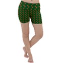 Kawaii Pumpkin Patt Green Lightweight Velour Yoga Shorts View1