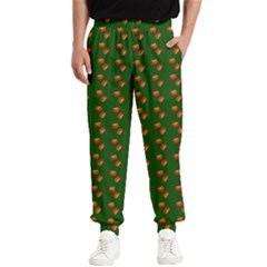 Kawaii Pumpkin Patt Green Men s Elastic Waist Pants by violetheavensky