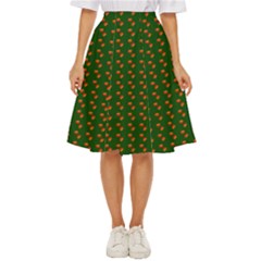 Kawaii Pumpkin Patt Green Classic Short Skirt by violetheavensky