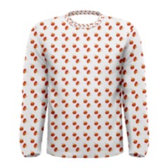 Kawaii Pumpkin Patt White Men s Long Sleeve Tee by violetheavensky