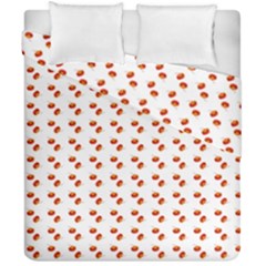 Kawaii Pumpkin Patt White Duvet Cover Double Side (california King Size) by violetheavensky