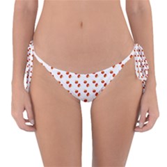 Kawaii Pumpkin Patt White Reversible Bikini Bottom by violetheavensky