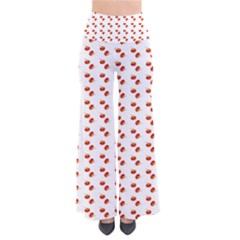 Kawaii Pumpkin Patt White So Vintage Palazzo Pants by violetheavensky