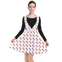 Kawaii Pumpkin Patt White Plunge Pinafore Dress by violetheavensky