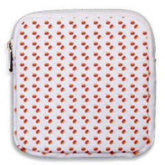 Kawaii Pumpkin Patt White Mini Square Pouch by violetheavensky