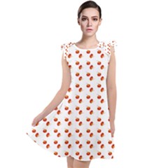 Kawaii Pumpkin Patt White Tie Up Tunic Dress by violetheavensky