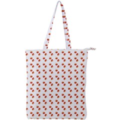 Kawaii Pumpkin Patt White Double Zip Up Tote Bag by violetheavensky