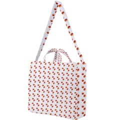 Kawaii Pumpkin Patt White Square Shoulder Tote Bag by violetheavensky