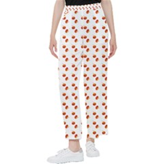 Kawaii Pumpkin Patt White Women s Pants  by violetheavensky