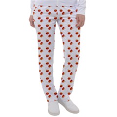 Kawaii Pumpkin Patt White Women s Casual Pants by violetheavensky