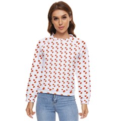 Kawaii Pumpkin Patt White Women s Long Sleeve Raglan Tee