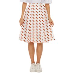 Kawaii Pumpkin Patt White Classic Short Skirt by violetheavensky