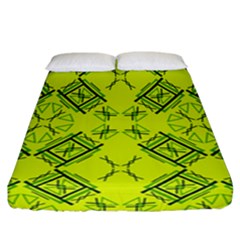 Abstract Pattern Geometric Backgrounds   Fitted Sheet (california King Size) by Eskimos