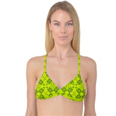 Abstract Pattern Geometric Backgrounds   Reversible Tri Bikini Top by Eskimos