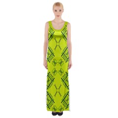 Abstract Pattern Geometric Backgrounds   Thigh Split Maxi Dress by Eskimos