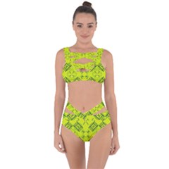 Abstract Pattern Geometric Backgrounds   Bandaged Up Bikini Set  by Eskimos