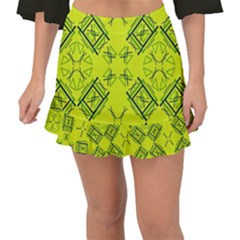 Abstract Pattern Geometric Backgrounds   Fishtail Mini Chiffon Skirt by Eskimos