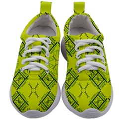 Abstract Pattern Geometric Backgrounds   Kids Athletic Shoes by Eskimos