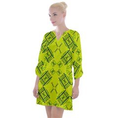 Abstract Pattern Geometric Backgrounds   Open Neck Shift Dress