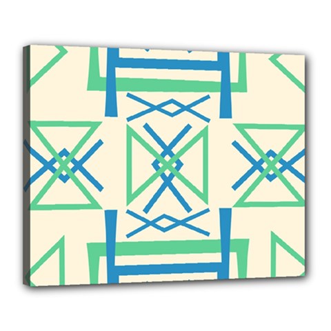 Abstract Pattern Geometric Backgrounds   Canvas 20  X 16  (stretched) by Eskimos