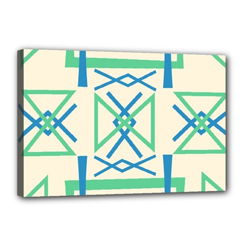 Abstract Pattern Geometric Backgrounds   Canvas 18  X 12  (stretched) by Eskimos