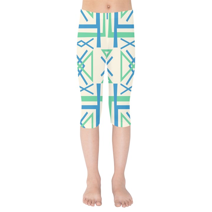 Abstract pattern geometric backgrounds   Kids  Capri Leggings 