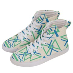 Abstract Pattern Geometric Backgrounds   Men s Hi-top Skate Sneakers by Eskimos