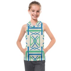 Abstract Pattern Geometric Backgrounds   Kids  Sleeveless Hoodie by Eskimos