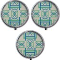 Abstract pattern geometric backgrounds   Mini Round Pill Box (Pack of 3) View1