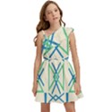 Abstract pattern geometric backgrounds   Kids  One Shoulder Party Dress View1