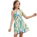 Abstract pattern geometric backgrounds   Kids  One Shoulder Party Dress View2