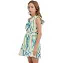 Abstract pattern geometric backgrounds   Kids  One Shoulder Party Dress View3