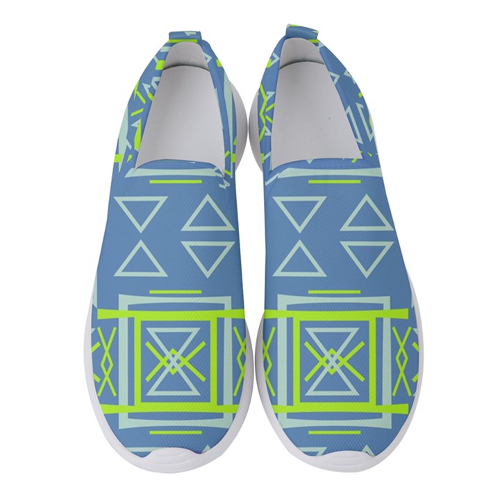 Abstract pattern geometric backgrounds   Women s Slip On Sneakers