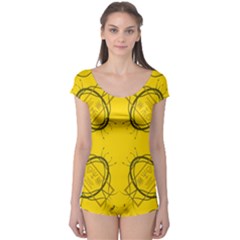 Abstract Pattern Geometric Backgrounds   Boyleg Leotard  by Eskimos