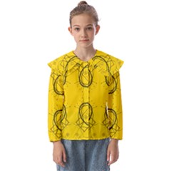 Abstract Pattern Geometric Backgrounds   Kids  Peter Pan Collar Blouse