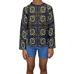 Abstract Pattern Geometric Backgrounds   Kids  Long Sleeve Swimwear by Eskimos