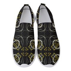 Abstract Pattern Geometric Backgrounds   Women s Slip On Sneakers by Eskimos