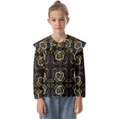 Abstract Pattern Geometric Backgrounds   Kids  Peter Pan Collar Blouse