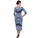 Abstract pattern geometric backgrounds   Quarter Sleeve Midi Velour Bodycon Dress View2