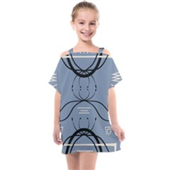 Abstract Pattern Geometric Backgrounds   Kids  One Piece Chiffon Dress by Eskimos