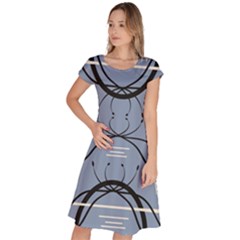 Abstract Pattern Geometric Backgrounds   Classic Short Sleeve Dress by Eskimos