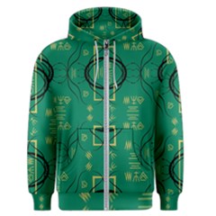 Abstract Pattern Geometric Backgrounds   Men s Zipper Hoodie by Eskimos