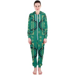 Abstract Pattern Geometric Backgrounds   Hooded Jumpsuit (ladies) by Eskimos