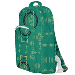 Abstract Pattern Geometric Backgrounds   Double Compartment Backpack by Eskimos