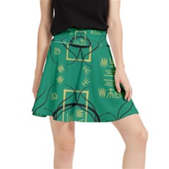 Abstract Pattern Geometric Backgrounds   Waistband Skirt