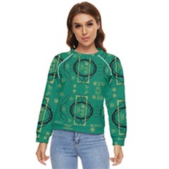 Abstract Pattern Geometric Backgrounds   Women s Long Sleeve Raglan Tee